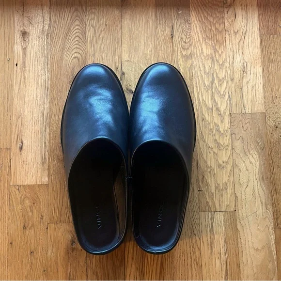 VINCE black mules clogs - Picture 2 of 4